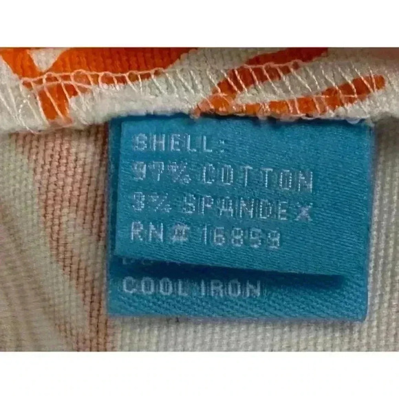 J McLaughlin Orange & White Sun Skirt Size 8 - Picture 12 of 12